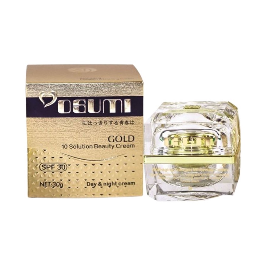 Kem Trắng Da Chống Lão Hóa Osumi Gold 10 Solution Beauty Cream (30g)