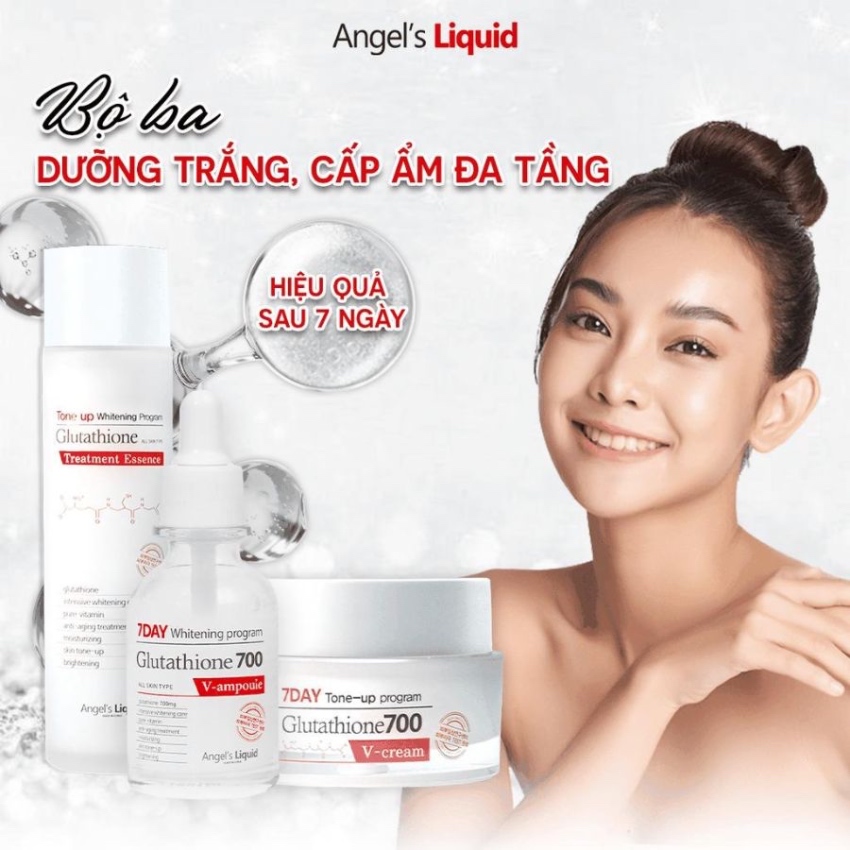 Kem Trị Nám Truyền Trắng Angel's Liquid Ninacinamide 7Day Whitening Program 700V Cream Mẫu Mới (50ml)
