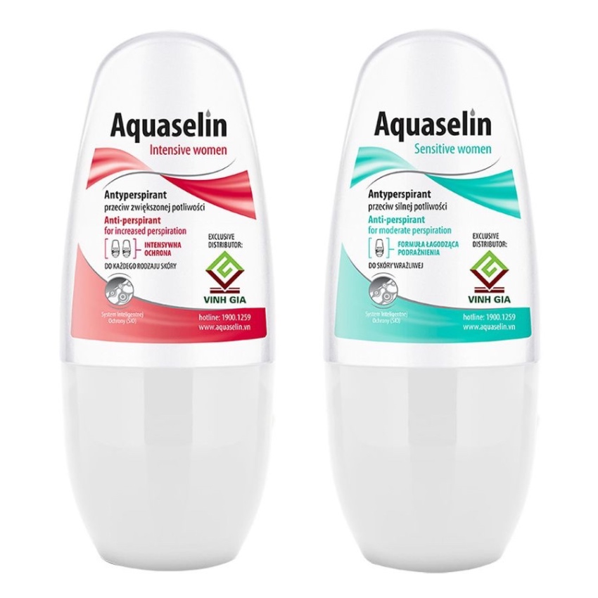 Lăn Khử Mùi Dành Cho Nữ Aquaselin Sensitive Women AntiPerspirant For Moderate Perspiration Đỏ (50ml) 