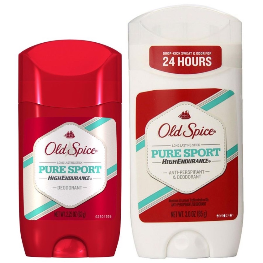Sáp Khử Mùi Nam Old Spice Pure Sport High Endurance Deodorant Trắng (85g) 
