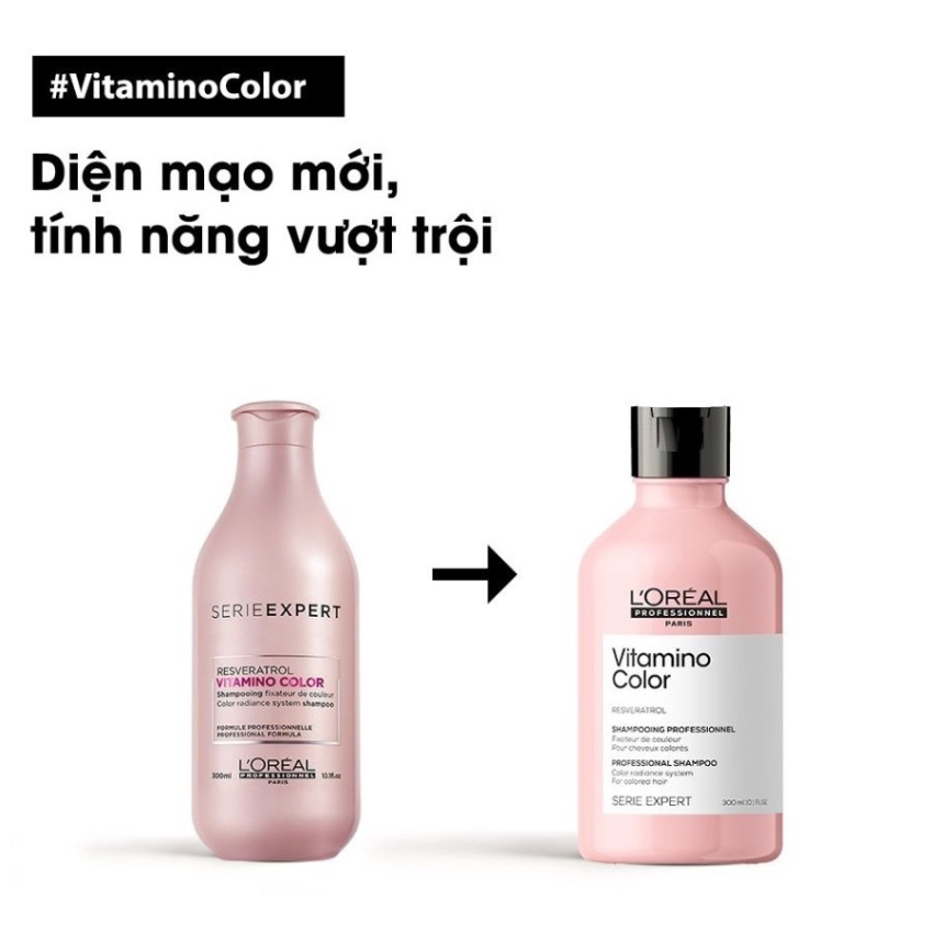 Dầu Gội Bền Màu Tóc Nhuộm L'Oréal Professionnel Serie Expert Vitamino Resveratrol (300ml)