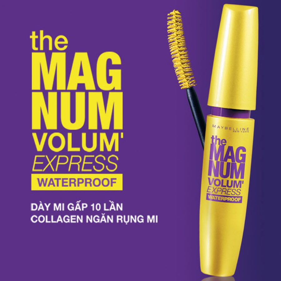 Mascara Làm Dày Mi Và Ngăn Rụng Maybelline The Magnum Volum Express Waterproof (9.2ml) 