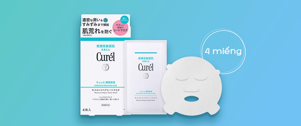 Mặt Nạ Dưỡng Da, Cấp Ẩm Chuyên Sâu Curél Intensive Moisture Care Moisture Repair Sheet Mask (01 miếng) 