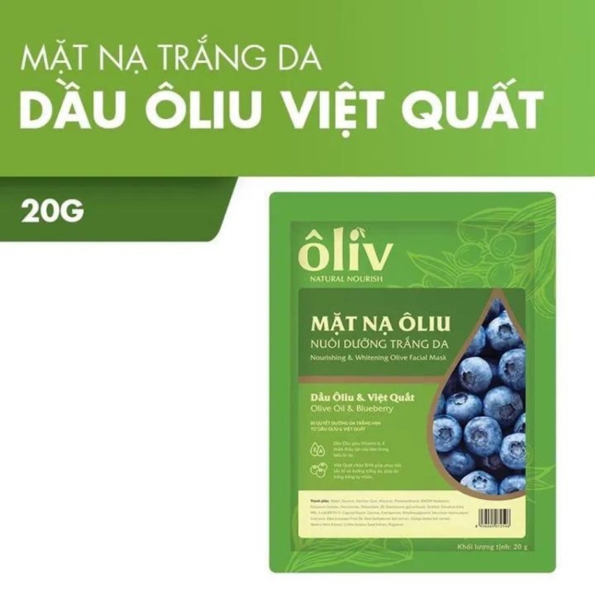 Mặt Nạ Dưỡng Trắng Olive & Việt Quất