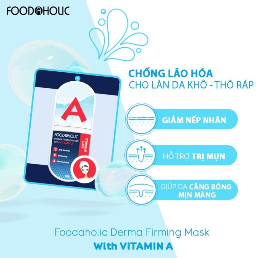 Mặt Nạ Nâng Cơ Ngừa Lão Hóa Foodaholic Derma Firming Mask With Vitamin A (23g)