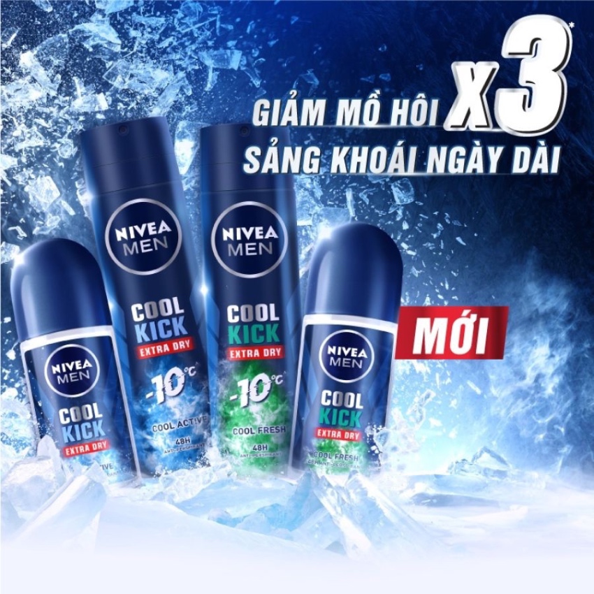 Lăn Khử Mùi Cho Nam Nivea Men Cool Kick (50ml)