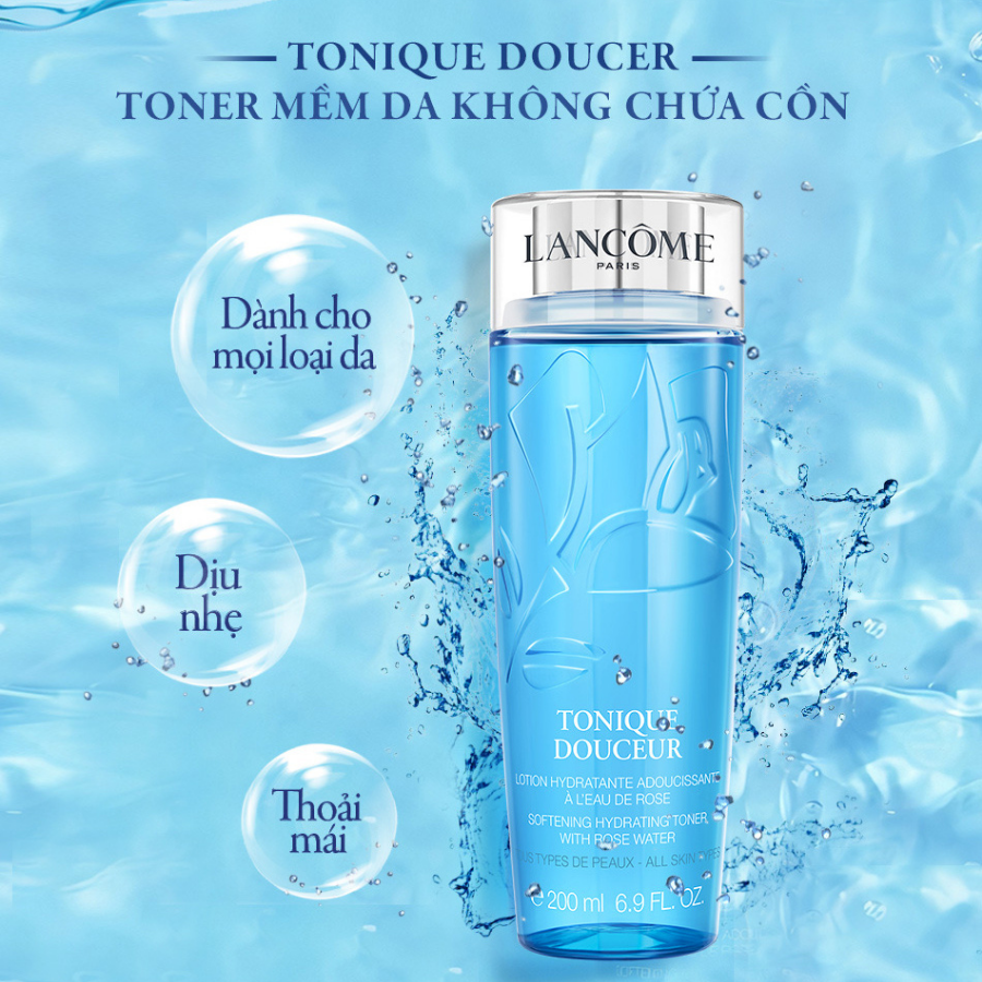 Nước Hoa Hồng Làm Mềm Da Lancôme Tonique Douceur Softening Hydrating Toner With Rose Water (400ml)