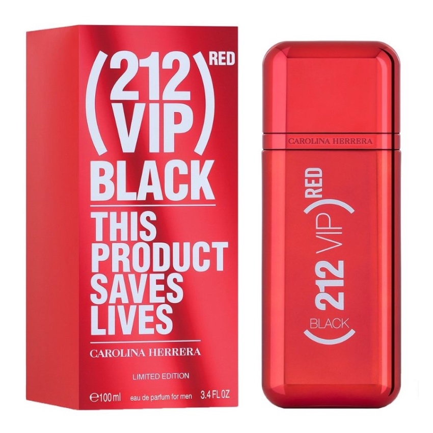 Nước Hoa Nam Carolina Herrera 212 Vip Black Red This Product Saves Lives Limited Edition Eau De Parfum (100ml)  