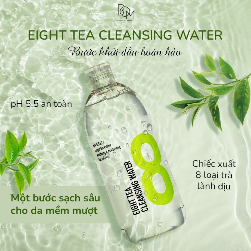 Nước Tẩy Trang Làm Sạch Da Từ 8 Loại Trà B.O.M Eight Tea Cleansing Water (500ml)