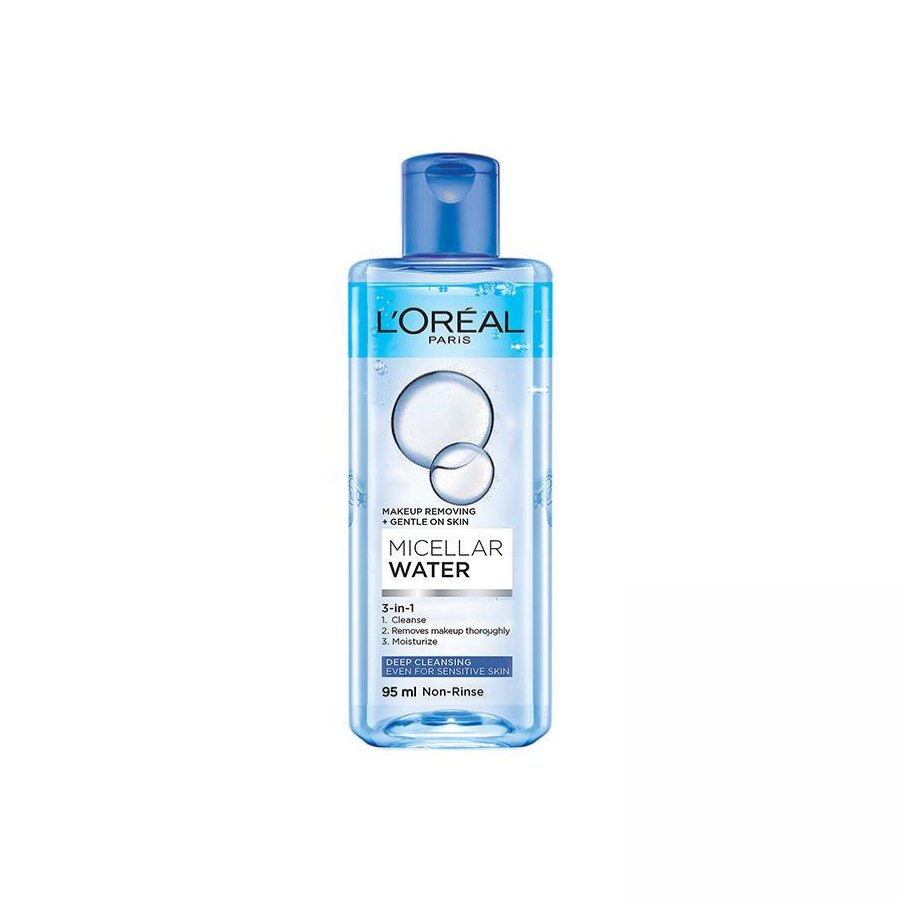 Nước Tẩy Trang Làm Sạch Sâu Lớp Trang Điểm L'Oréal Micellar Water 3-in-1 Deep Cleansing Even For Sensitive Skin (95ml) 