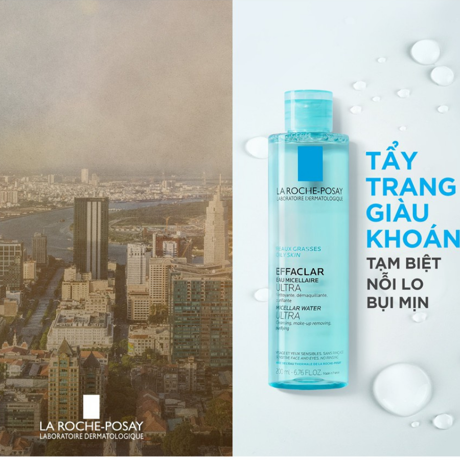 Nước Tẩy Trang Dành Cho Da Dầu, Nhạy Cảm La Roche-Posay Effaclar Micellar Water Ultra Oily Skin (400ml) 