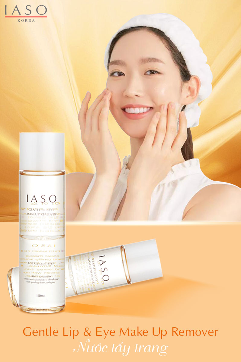 Nước Tẩy Trang Mắt Môi IASO Gentle Lip & Eye Makeup Remover - I44 (110ml) 
