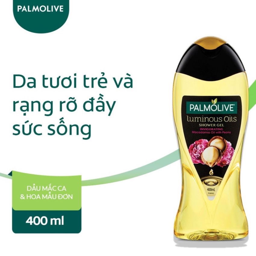 Sữa Tắm Tinh Dầu Dưỡng Ẩm Palmolive Luminous Oils Shower Gel Invigorating Macadamia Oil (400ml)