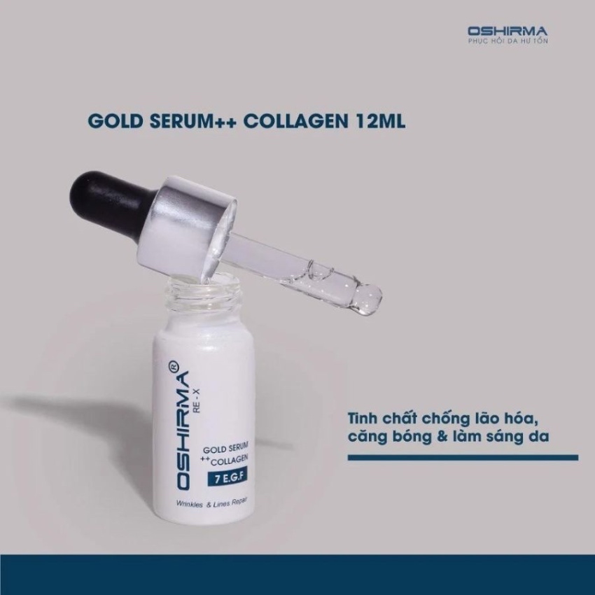 Tinh Chất Dưỡng Ẩm Làm Trắng Mịn Da Oshirma Gold Serum Collagen (12ml)