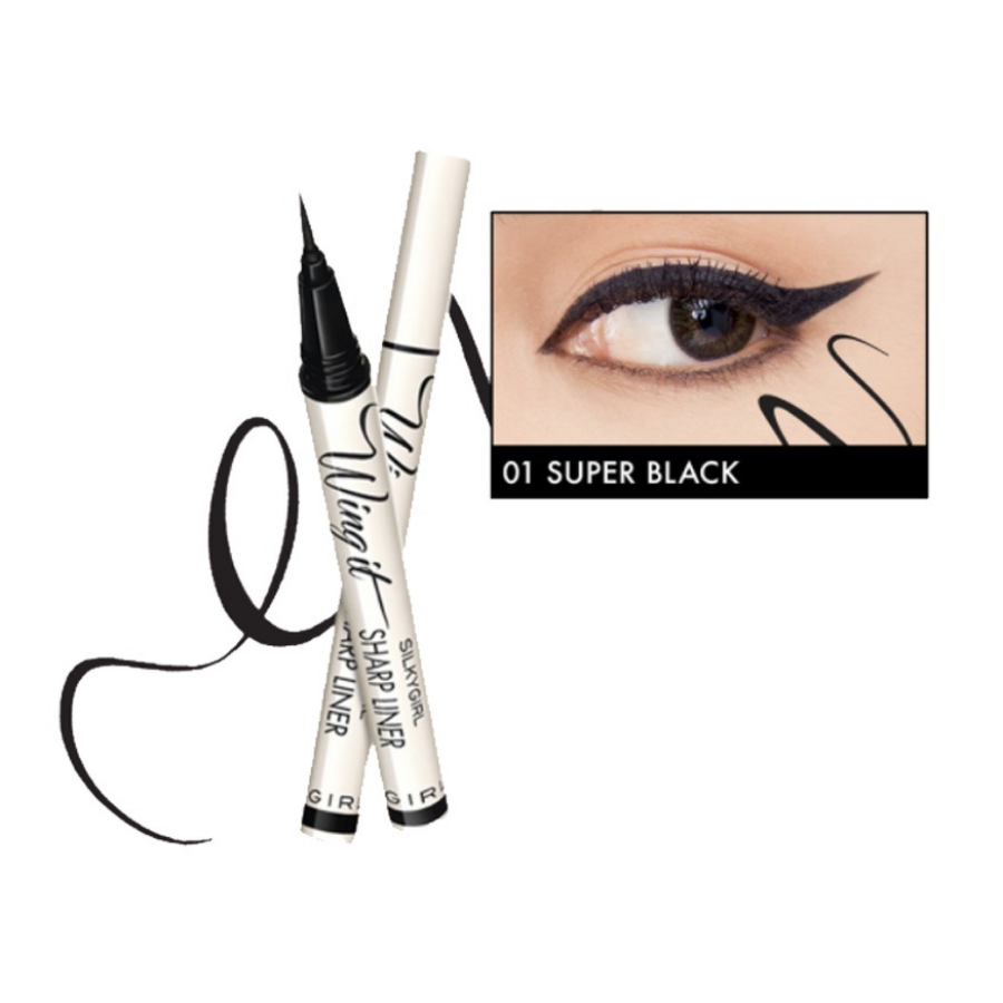Bút Kẻ Mắt Nước Silkygirl Wing It Sharp Liner - 01 Super Black (0.5g) 