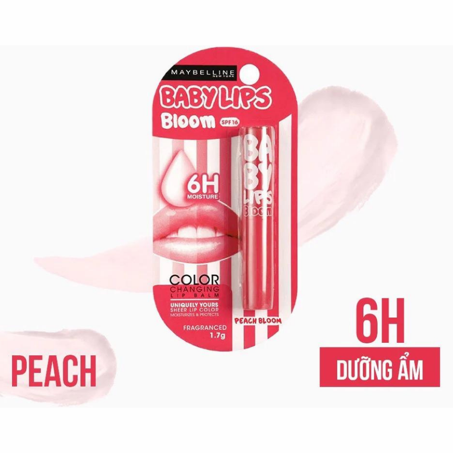 Son Dưỡng Môi Màu Cam Maybelline Baby Lips Color Changing Lip Balm - Peach Bloom (1.7g) 