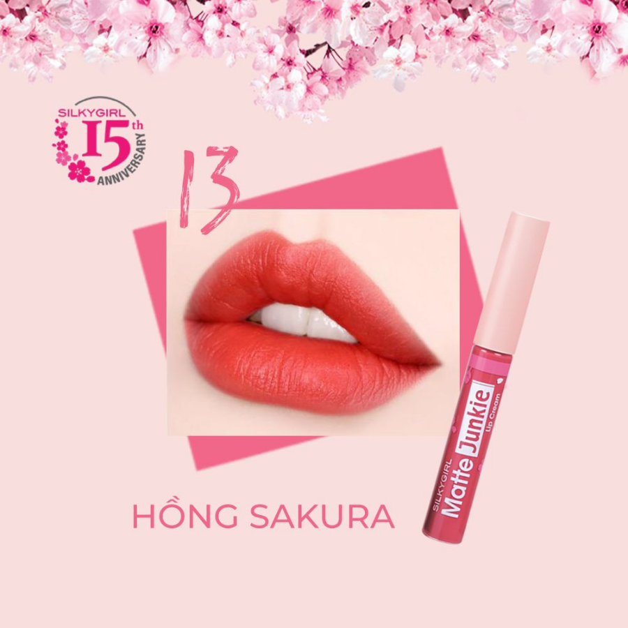 Son Kem Lì Silkygirl Matte Junkie Lip Cream Limited Edition (5.8ml) 