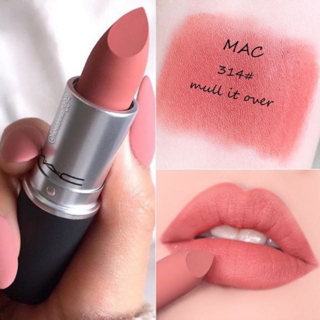 Son Lì MAC Powder Kiss Lipstick - Màu 314 Mull It Over: Hồng Nude