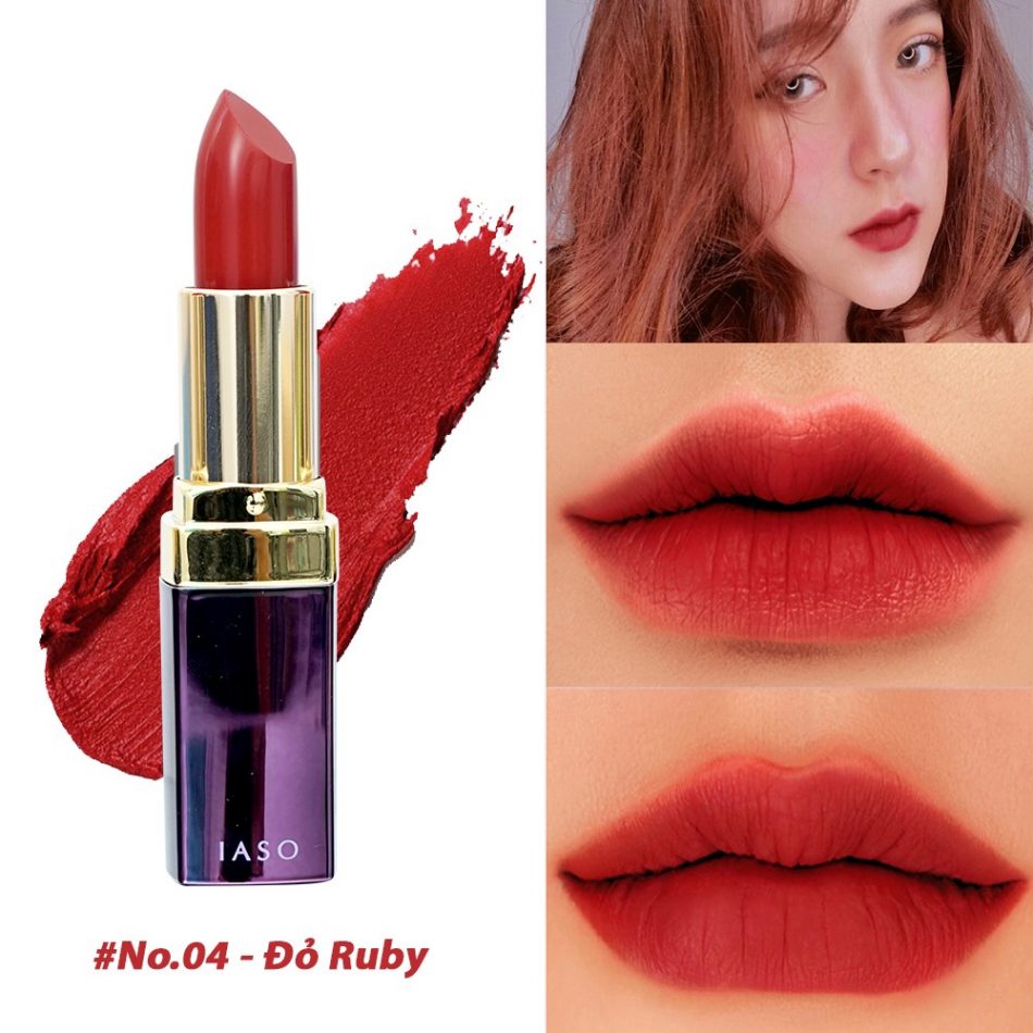Son Môi IASO Smart Lipstick - Màu 04 Ruby Red - I65 
