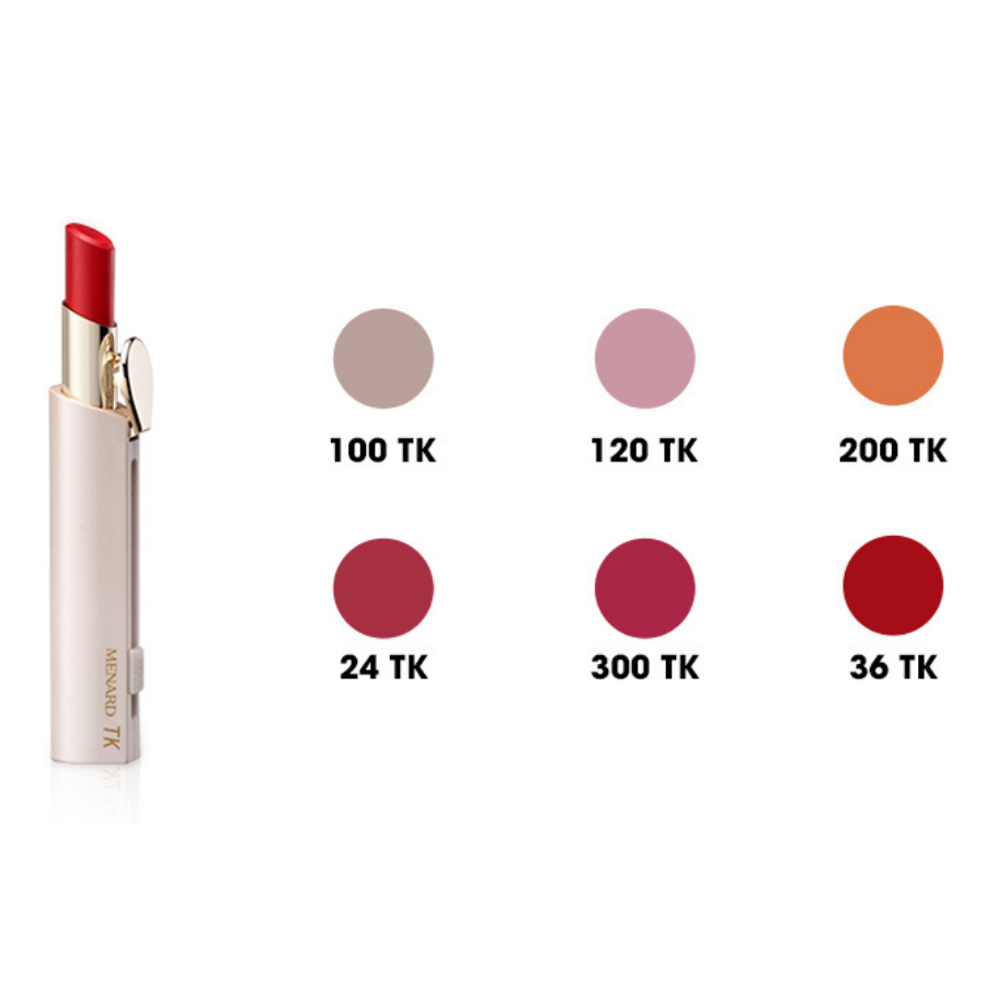 Son Gió Dưỡng Môi Cao Cấp Menard Stream One Touch Lipstick #100 Rose (3.4gr)