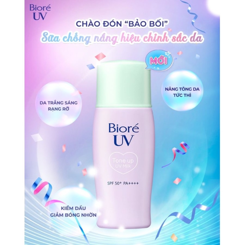 Sữa Chống Nắng Nâng Tông Bioré UV Tone Up UV Milk SPF50+/PA++++ (30ml)