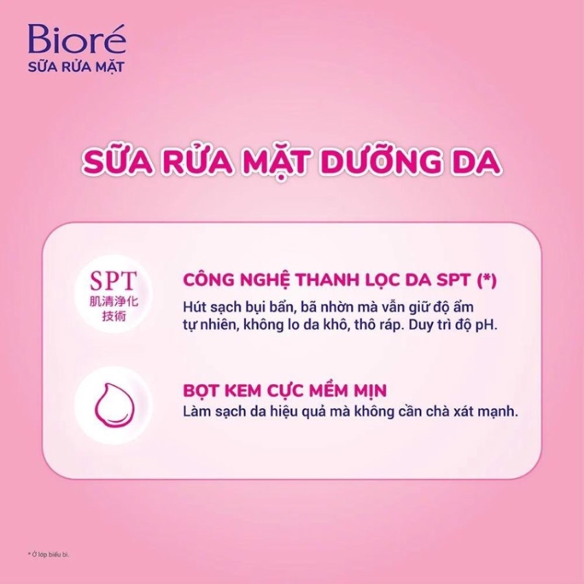 Sữa Rửa Mặt Trắng Hồng Tự Nhiên Bioré Skin Caring Facial Foam (50g) 