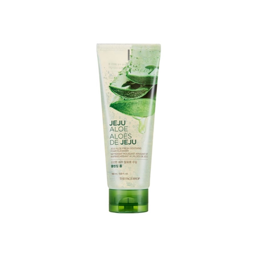 Gel Rửa Mặt Nha Đam The Face Shop Jeju Aloe Fresh Soothing Foam Cleanser (150ml) 