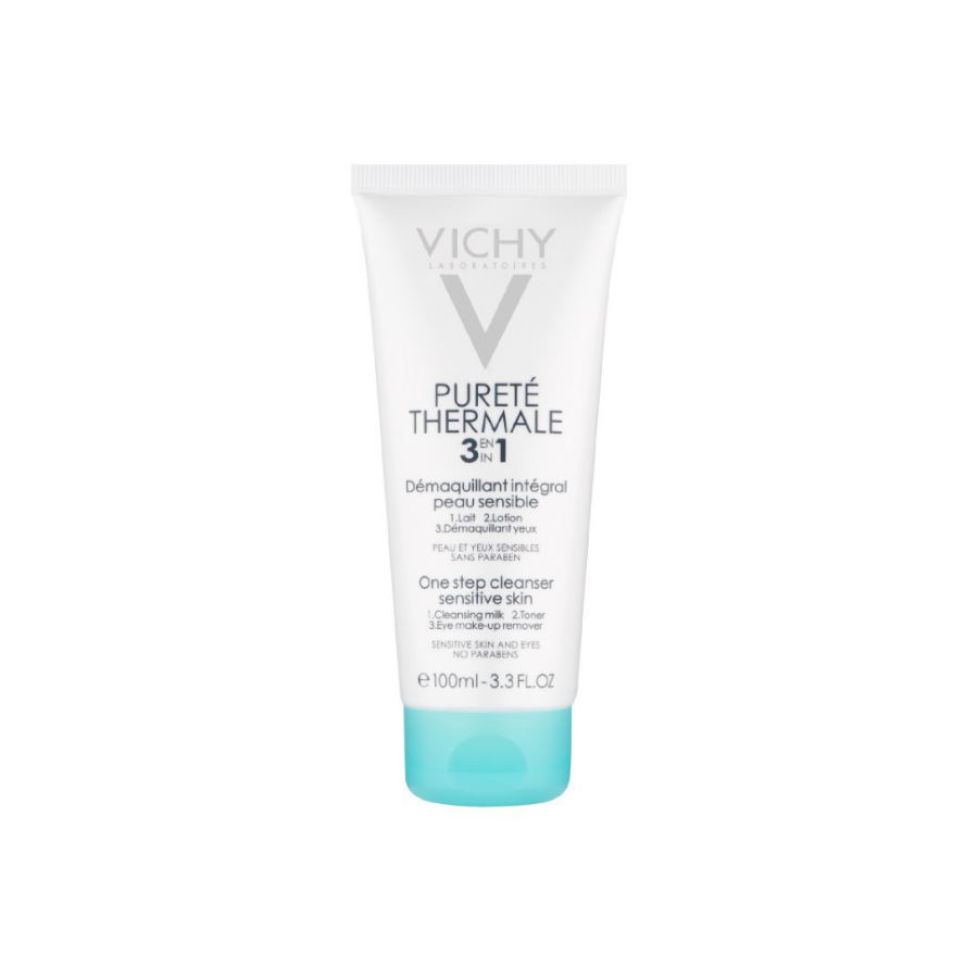 Sữa Rửa Mặt Tẩy Trang 03 Tác Động Vichy Pureté Thermale 3in1 One Step Cleanser Sensitive Skin (100ml) 