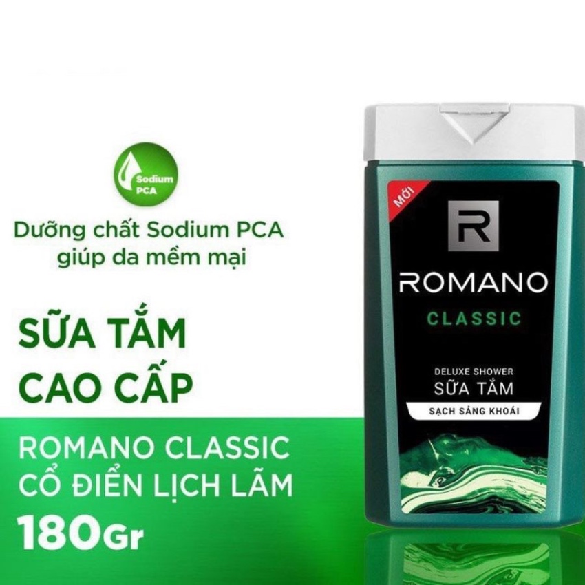 Sữa Tắm Gội Cho Nam Romano Classic Deluxe Shower (650g) 