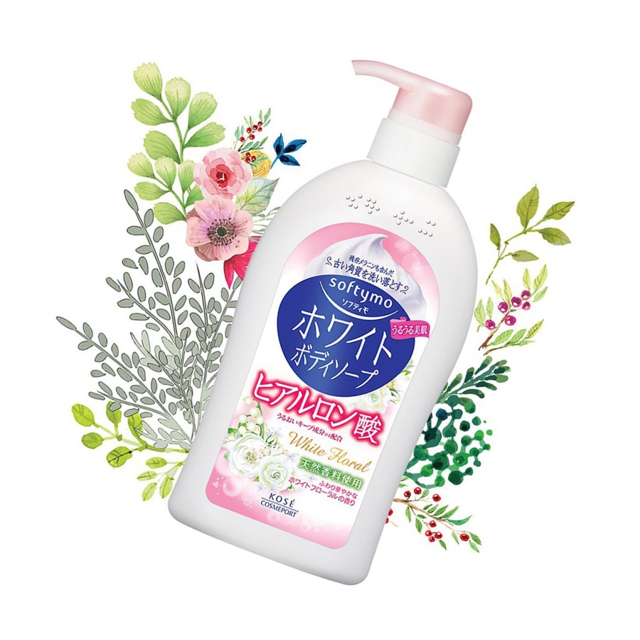Sữa Tắm Sáng Da Hương Hoa Kosé Cosmeport Softymo White Body Soap White - Floral (600ml) 