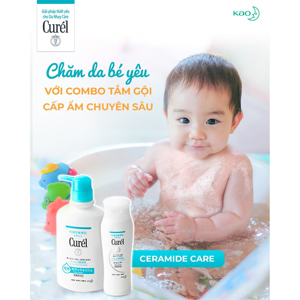 Sữa Tắm Toàn Thân Dạng Bọt Cấp Ẩm Chuyên Sâu Cho Da Khô, Nhạy Cảm Curél Intensive Moisture Care Body Wash (420ml) 