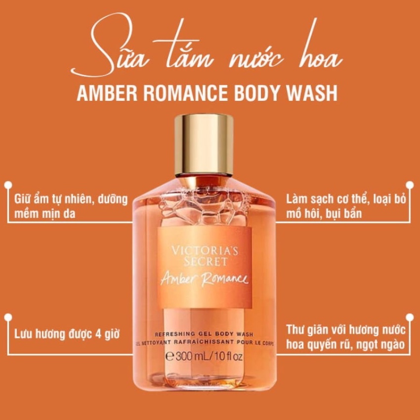 Sữa Tắm Victoria's Secret Amber Romance Refreshing Gel Body Wash (300ml)