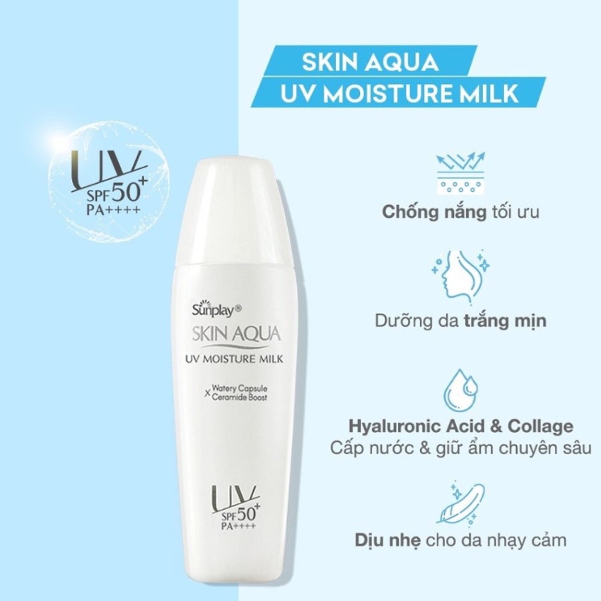 Sữa Chống Nắng Dưỡng Da Ẩm Mịn Sunplay Skin Aqua UV Moisture Milk (30g)