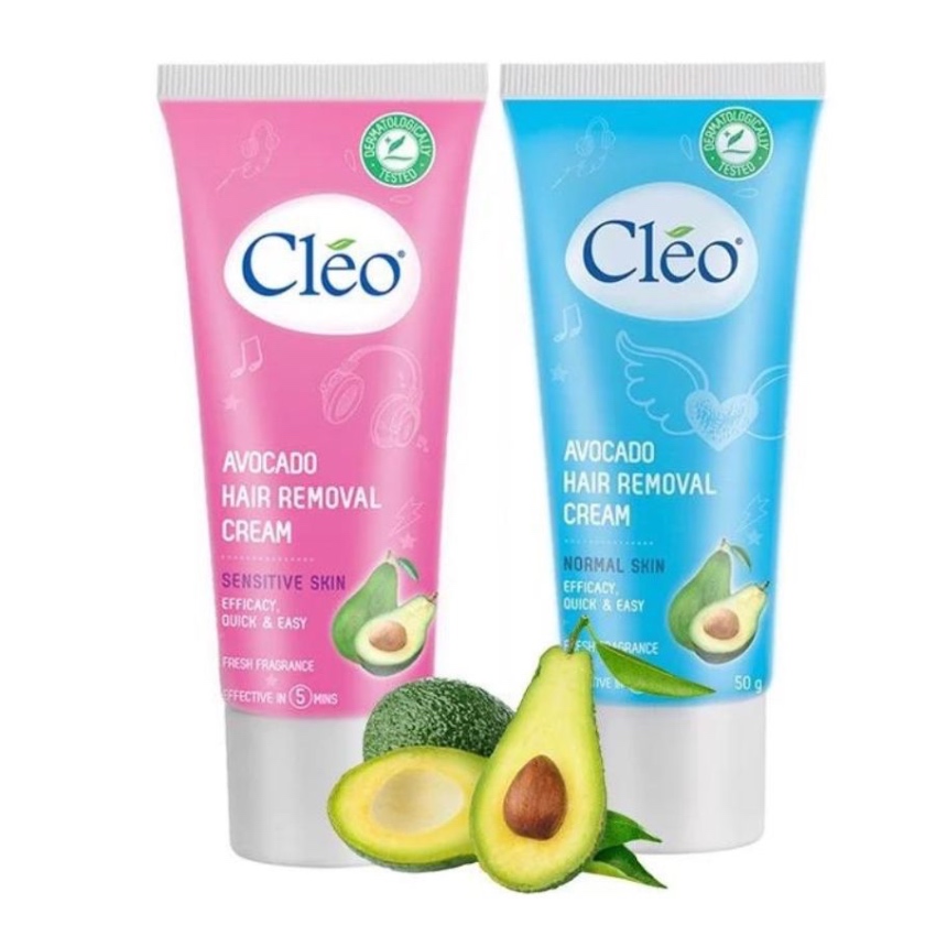 Kem Tẩy Lông Chiết Xuất Từ Bơ Cho Da Nhạy Cảm Hồng Cléo Avocado Hair Removal Cream (50g)