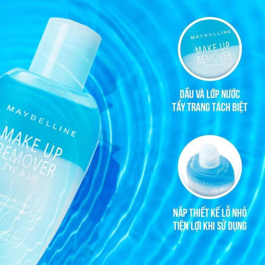 Nước Tẩy Trang Mắt Môi Maybelline Eye+Lip Makeup Remover (150ml) 