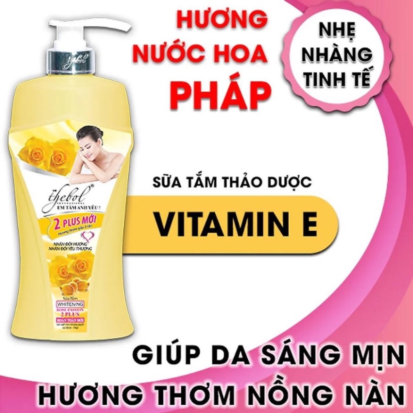 Sữa Tắm Trắng Thảo Dược Vitamin E Nước Hoa Thebol (650g)