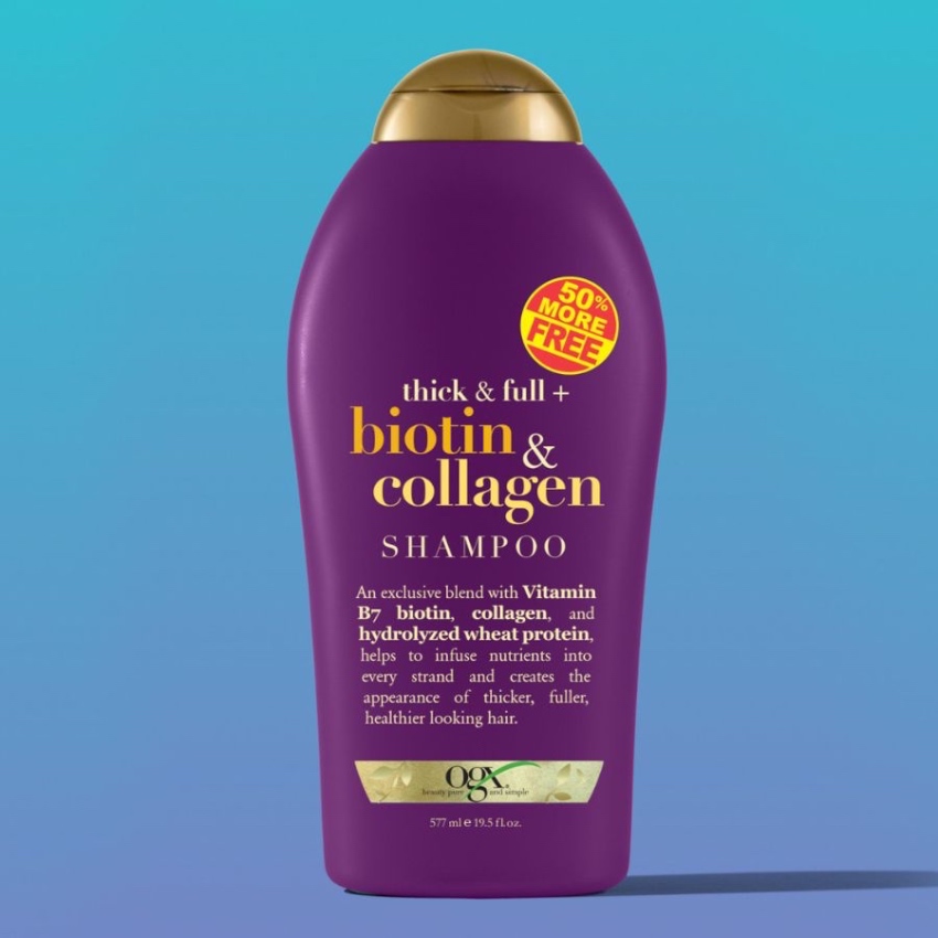 Dầu Gội Ngăn Rụng Tóc OGX Thick & Full + Biotin & Collagen Shampoo (577ml)