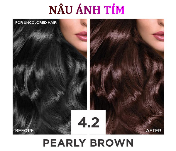 Kem Nhuộm Dưỡng Tóc L'Oréal Excellence Fashion Hair Color Cream - 4.2 Nâu Ánh Tím (172ml)