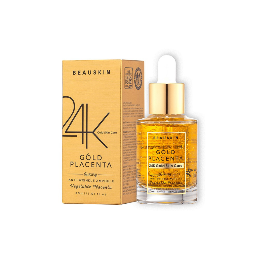 Tinh Chất Chống Nhăn Beauskin Luxury 24K Gold Placenta Anti-Wrinkle Ampoule (30ml)