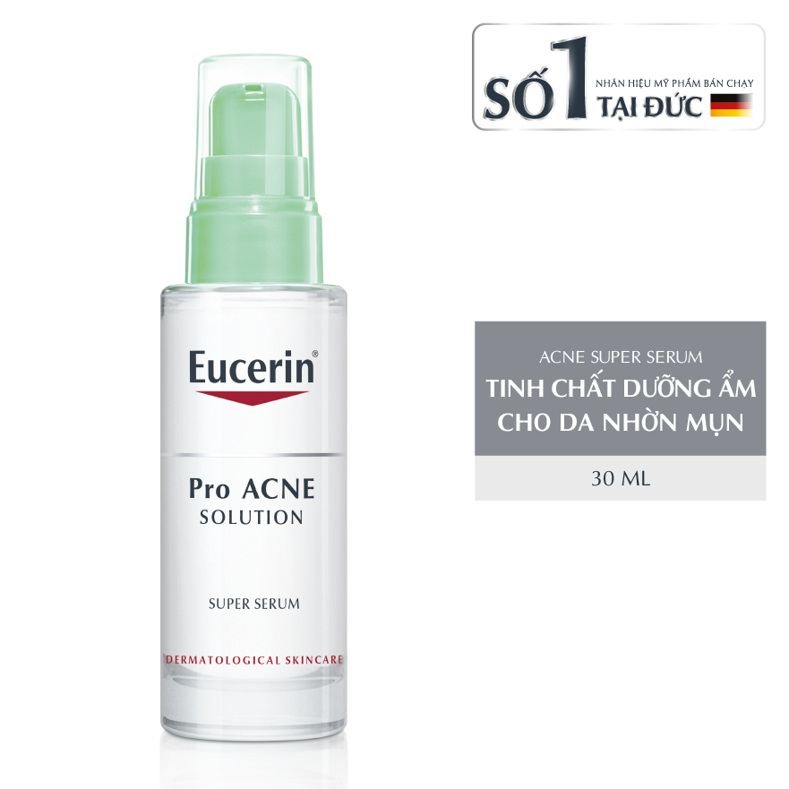 Tinh Chất Dưỡng Ẩm Giảm Mụn Cho Da Nhờn Mụn Eucerin ProAcne Solution Super Serum (30ml) 