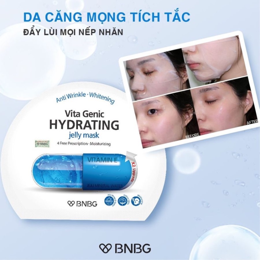 Mặt Nạ Giấy Cấp Nước Dưỡng Ẩm Da Mềm Mượt & Căng Bóng Banobagi Vita Genic Hydrating Jelly Mask - Vitamin E (30ml) 