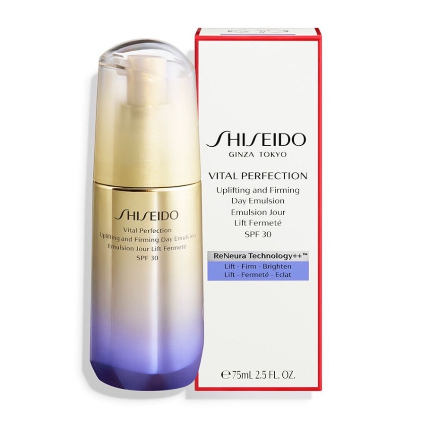 Sữa Dưỡng Da Chống Lão Hóa & Chống Nắng Ban Ngày Shiseido Vital-Perfection Uplifting and Firming Day Emulsion (75ml)