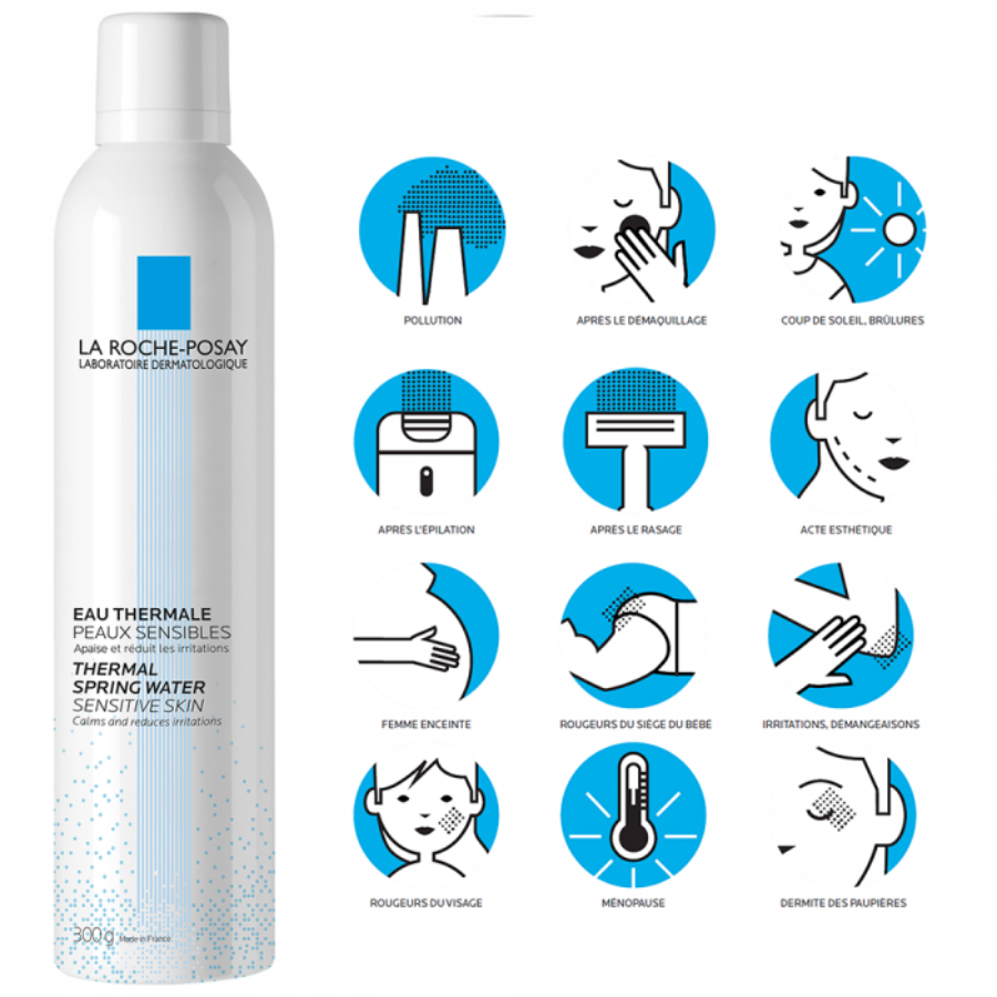 Xịt Khoáng Làm Dịu và Bảo Vệ Da La Roche-Posay Thermal Spring Water Sensitive Skin (300ml) 