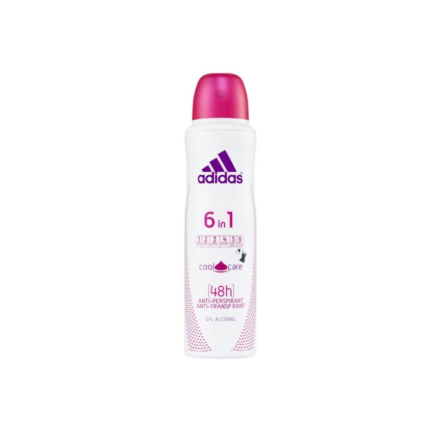 Xịt Khử Mùi Toàn Thân Nữ Ngăn Mồ Hôi Adidas 6 in 1 Cool & Care 48h (150ml) 