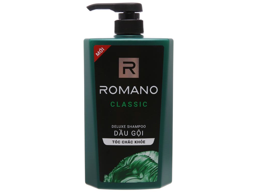 Dầu Gội Romano Classic Duluxe Shampoo Xanh Lá (650g)