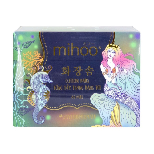 Bông Tẩy Trang Dạng Túi Mihoo Mermaid Cotton Pads (80 Miếng)