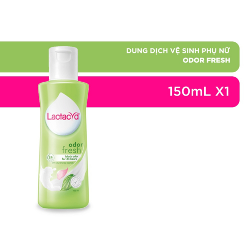 Dung Dịch Vệ Sinh Phụ Nữ Ngăn Mùi 24H Lactacyd Odor Fresh (150ml) 