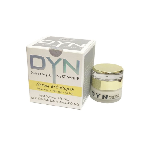 Kem Dưỡng Trắng Mờ Nám Tàn Nhang Đồi Mồi DYN Nest White Serum & Collagen (30g) 