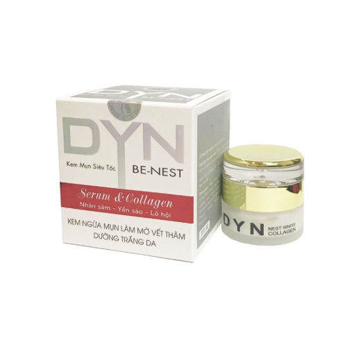 Kem Dưỡng Trắng Ngừa Mụn, Mờ Vết Thâm DYN Nest White Serum & Collagen (30g) 