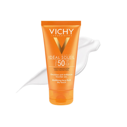 Kem Chống Nắng Không Nhờn Rít Cho Da Hỗn Hợp & Nhạy Cảm Vichy Capital Idéal Soleil Mattifying Dry Touch Face Fluid SPF50 (50ml) 